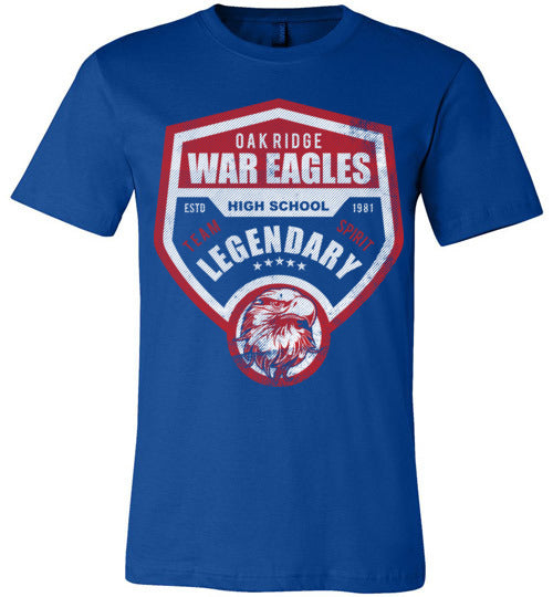 Oak Ridge War Eagles Premium Royal T-shirt - Design 14