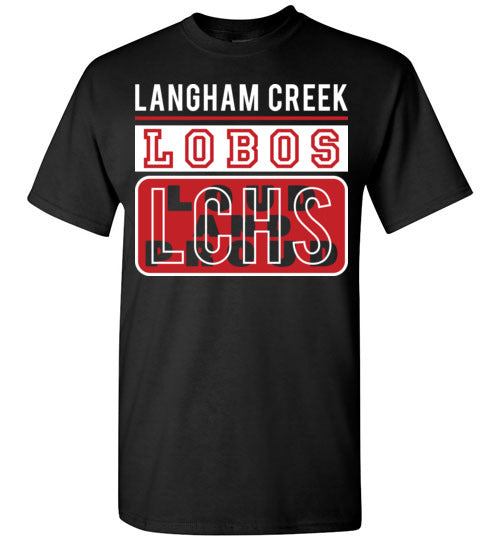 Langham Creek High School Lobos Black Unisex T-shirt 86