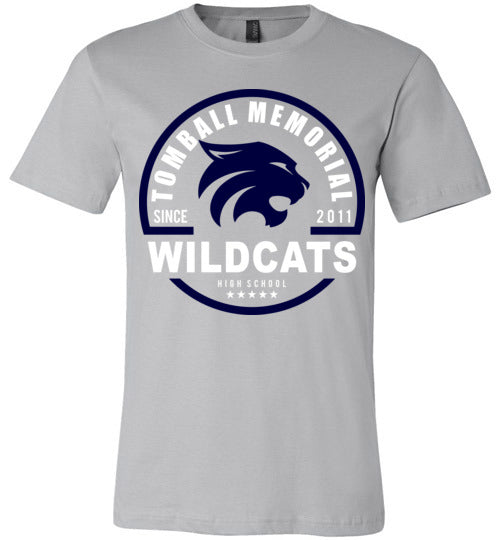 Tomball Memorial Wildcats Premium Silver T-shirt - Design 04