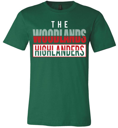 The Woodlands Highlanders Premium Evergreen T-shirt - Design 31