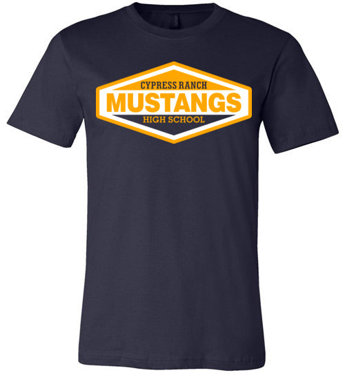 Cypress Ranch Mustangs Premium Navy T-shirt - Design 09