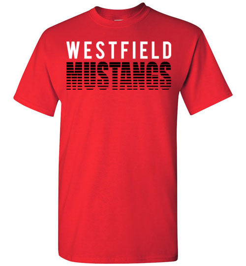Westfield High School Mustangs Red Unisex T-shirt 24