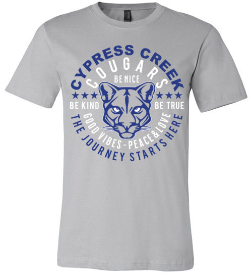 Cypress Creek Cougars Premium Silver T-shirt - Design 16