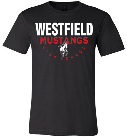 Westfield Mustangs Premium Black T-shirt - Design 12