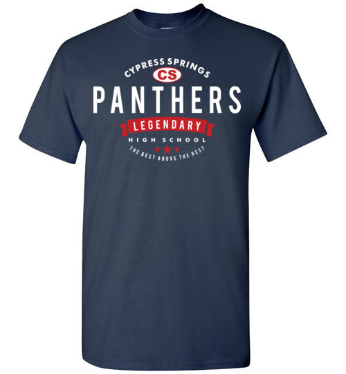 Cypress Springs High School Panthers Navy Unisex T-shirt 44