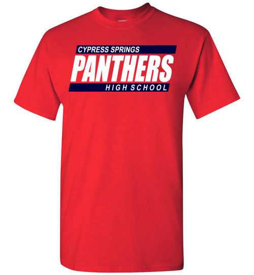 Cypress Springs High School Panthers Red  Unisex T-shirt 72