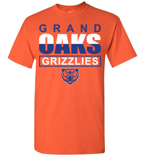 Grand Oaks High School Grizzlies Orange Unisex T-shirt 29