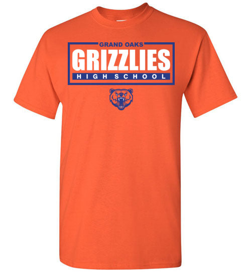 Grand Oaks High School Grizzlies Orange Unisex T-shirt 49