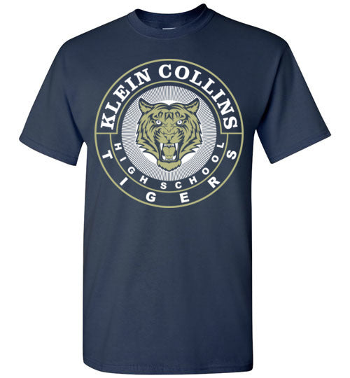 Klein Collins High School Tigers Navy Unisex T-shirt 02