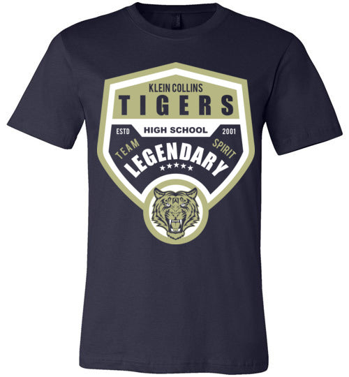 Klein Collins Tigers Premium Navy T-shirt - Design 14