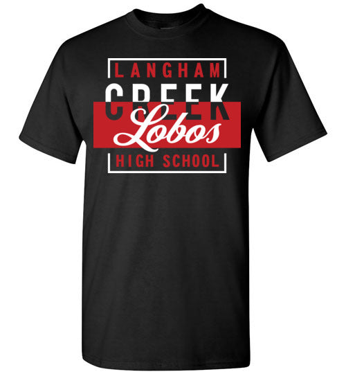 Langham Creek High School Lobos Black Unisex T-shirt 05