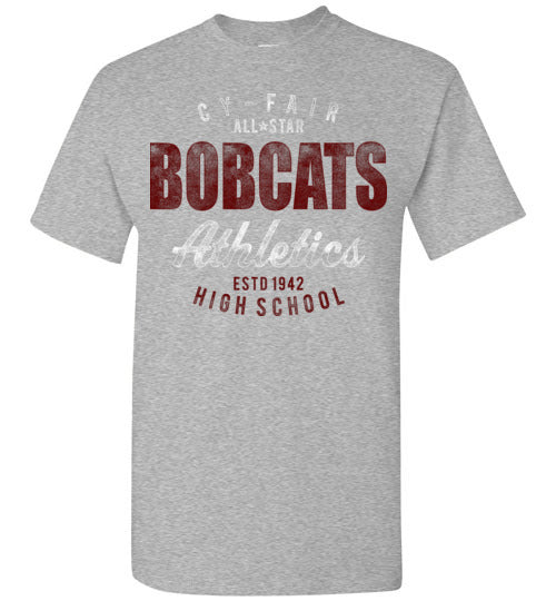 Cy-Fair High School Bobcats Sports Grey Unisex T-shirt 34