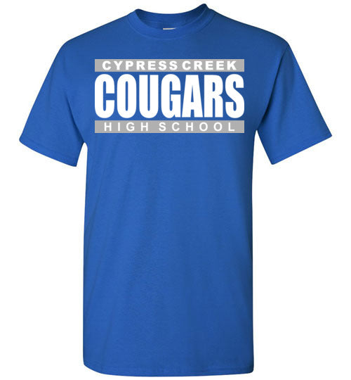 Cypress Creek High School Cougars Royal Blue Unisex T-shirt 98