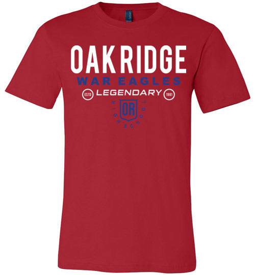 Oak Ridge War Eagles Premium Red T-shirt - Design 03