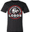 Langham Creek Lobos Premium Black T-shirt - Design 04