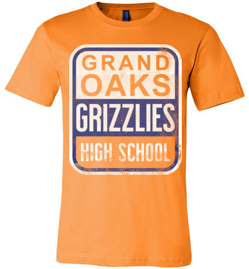 Grand Oaks Grizzlies Premium Orange T-shirt - Design 01