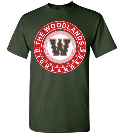 The Woodlands High School Highlanders Dark Green Unisex T-shirt 02