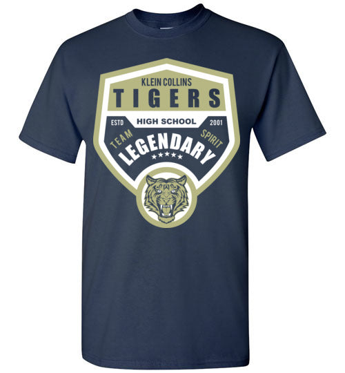 Klein Collins High School Tigers Navy Unisex T-shirt 14