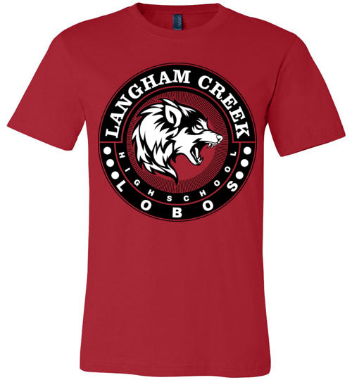 Langham Creek Lobos Premium Red T-shirt - Design 02