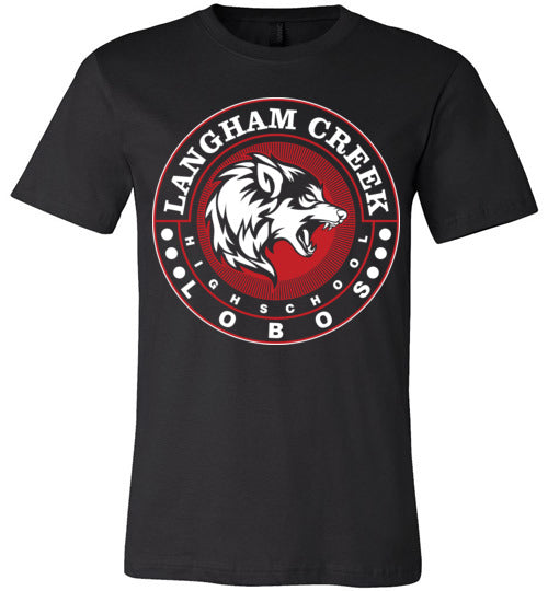 Langham Creek Lobos Premium Black T-shirt - Design 02