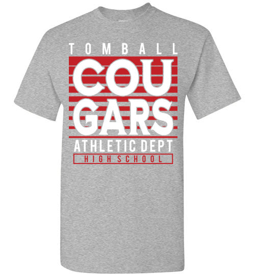 Tomball High School Cougars Sports Grey Unisex T-shirt 00