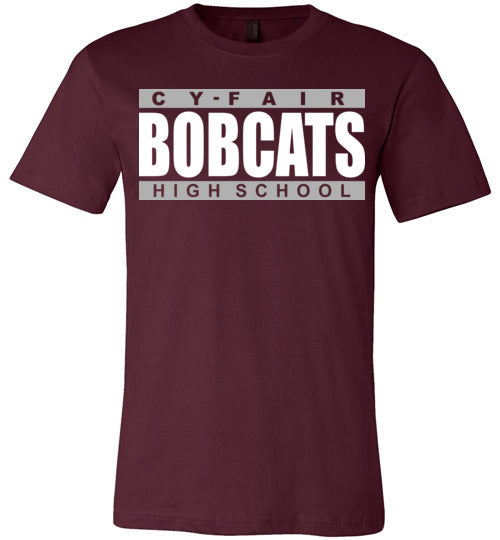 Cy-Fair Bobcats Premium Maroon T-shirt - Design 98