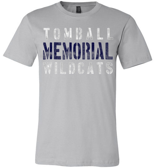 Tomball Memorial Wildcats Premium Silver T-shirt - Design 17