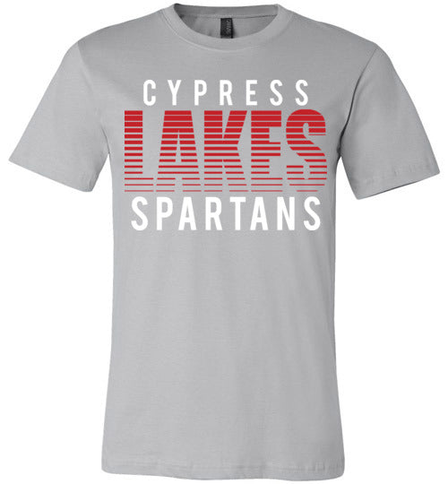 Cypress Lakes Spartans Premium Silver T-shirt - Design 24