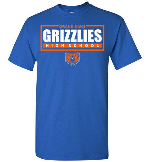 Grand Oaks High School Grizzlies Royal Blue Unisex T-shirt 49