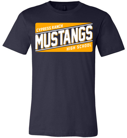 Cypress Ranch Mustangs Premium Navy T-shirt - Design 84