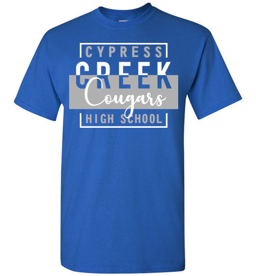 Cypress Creek High School Cougars Royal Blue Unisex T-shirt 05