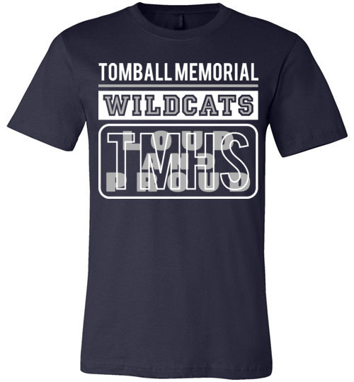 Tomball Memorial Wildcats Premium Navy T-shirt - Design 86