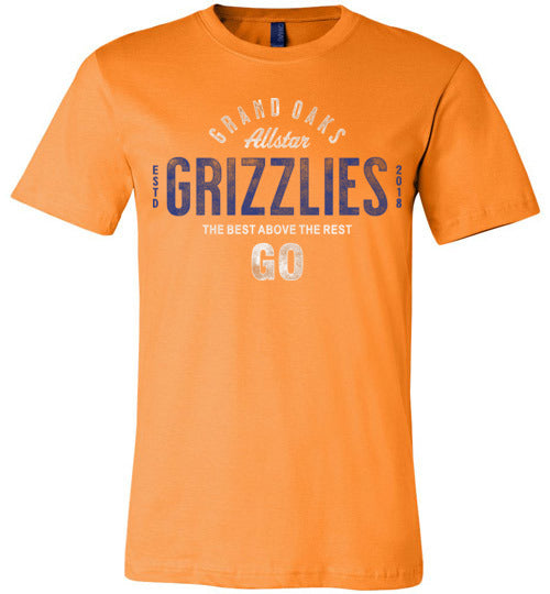 Grand Oaks Grizzlies Premium Orange T-shirt - Design 40