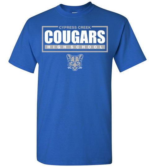 Cypress Creek High School Cougars Royal Blue Unisex T-shirt 49