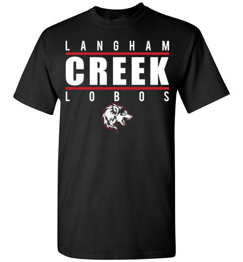 Langham Creek High School Lobos Black Unisex T-shirt 07