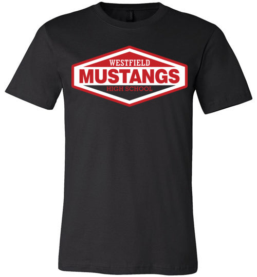 Westfield Mustangs Premium Black T-shirt - Design 09
