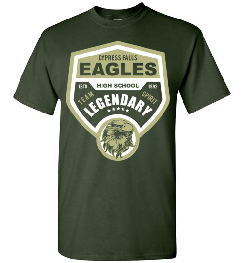 Cypress Falls High School Eagles Forest Green Unisex T-shirt 14