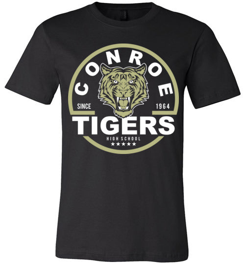 Conroe Tigers Premium Black T-shirt - Design 04