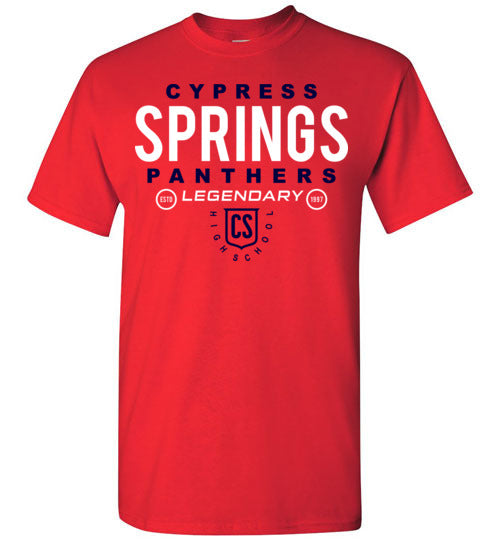 Cypress Springs High School Panthers Red  Unisex T-shirt 03