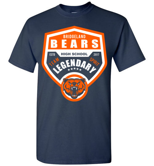 Bridgeland High School Bears Navy Unisex T-shirt 14