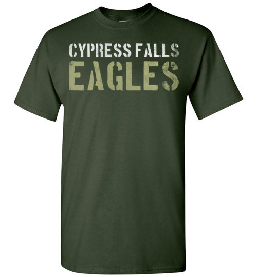 Cypress Falls High School Eagles Forest Green Unisex T-shirt 17