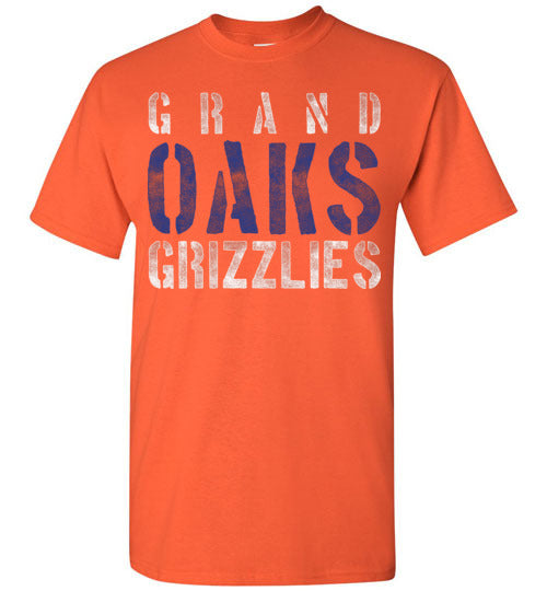 Grand Oaks High School Grizzlies Orange Unisex T-shirt 17