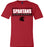 Porter Spartans Premium Red T-shirt - Design 49