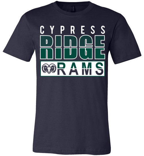 Cypress Ridge Rams Premium Navy T-shirt - Design 31