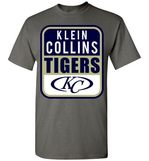 Klein Collins High School Tigers Charcoal Unisex T-shirt 01