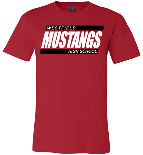 Westfield Mustangs Premium Red T-shirt - Design 72