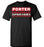 Porter High School Spartans Black Unisex T-shirt 35
