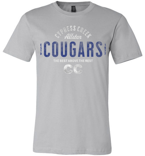 Cypress Creek Cougars Premium Silver T-shirt - Design 40