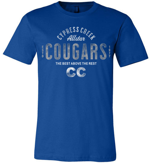 Cypress Creek Cougars Premium Royal T-shirt - Design 40