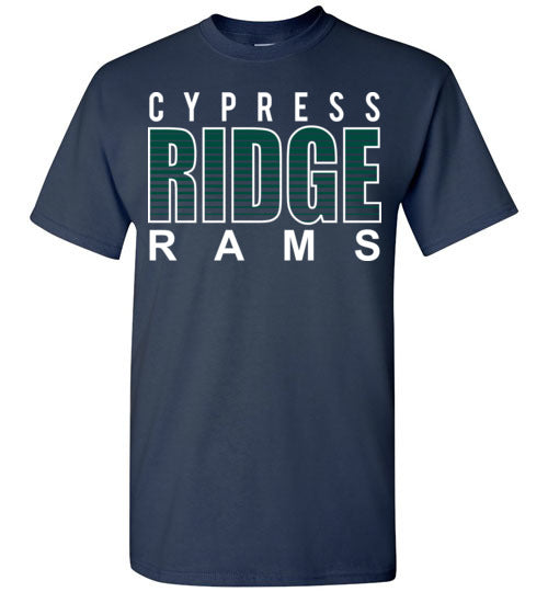 Cypress Ridge High School Rams Navy Unisex T-shirt 24